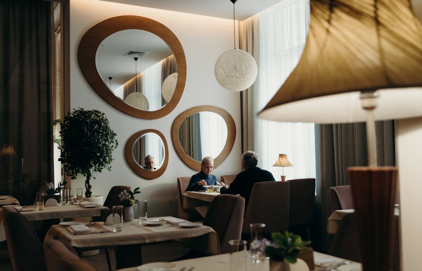 Guests at a table booked on the site